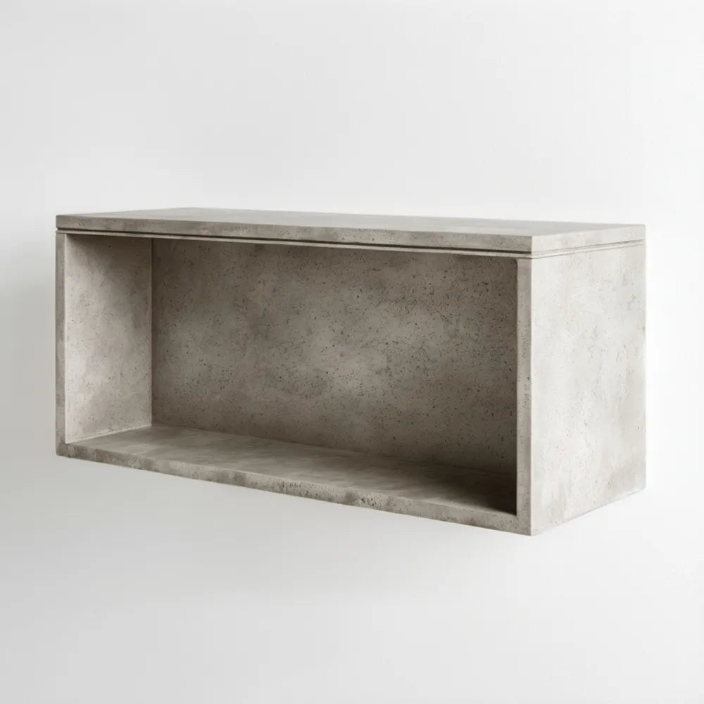 Otwarty moduł z płyty MDF w dekorze jasnego betonu, jasnoszary/beżowy, 60 x 30 x 30 cm