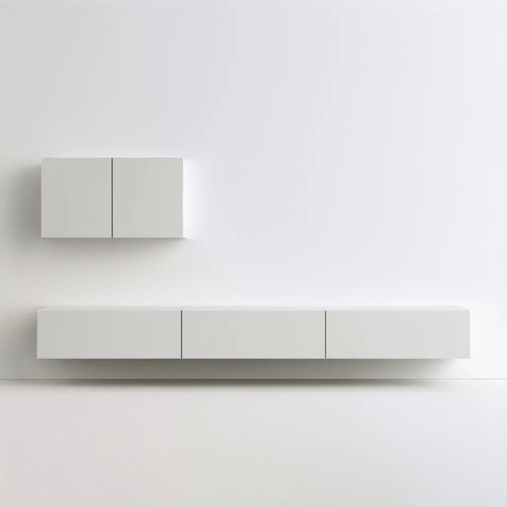 Biały zestaw wiszący 180 x 30 x 30 cm i 60 x 30 x 30 cm