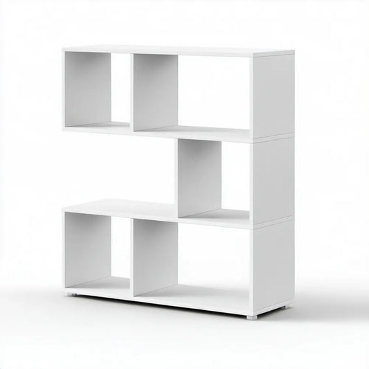 Biały regał z płyty wiórowej laminowanej 90 x 30 x 90 cm
